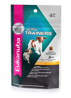 Dog training with Eukanuba Functional Complements ACTIVTRAINERS Chicken